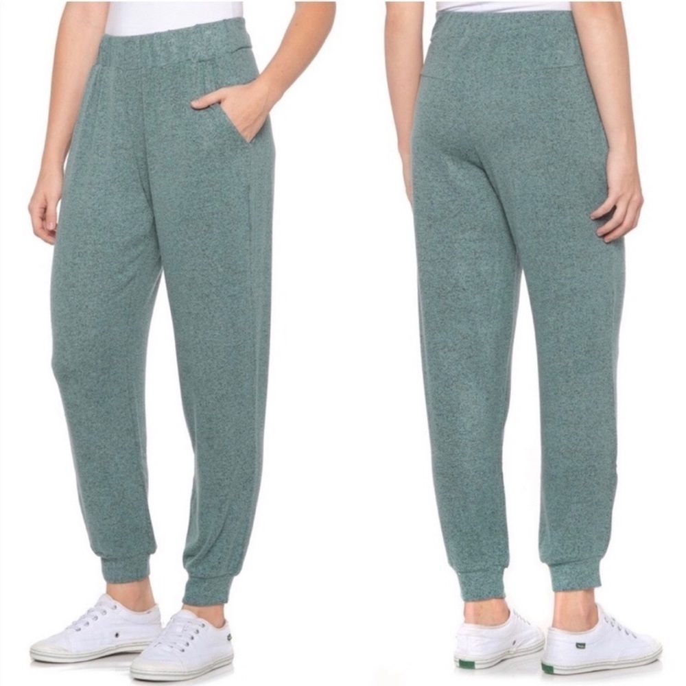 YOUNG, FABULOUS & BROKE Green Soft Knit Lounge Joggers